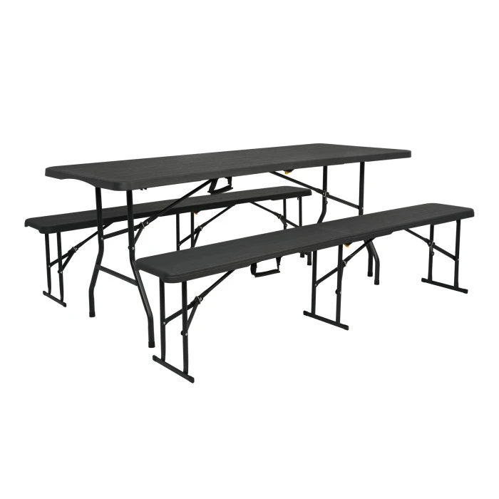 Скамейка раскладная NILS CAMP NC3404, 183 х 28 х 43 см, черная