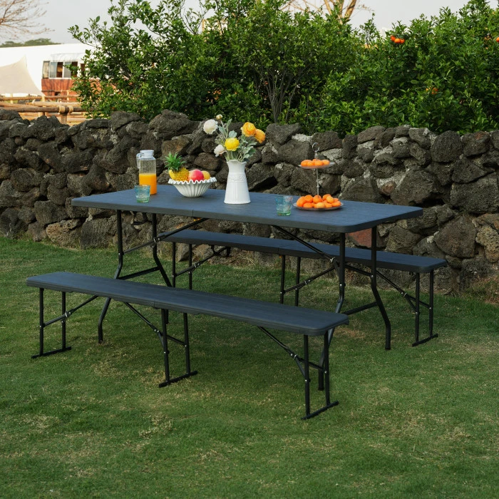 Скамейка раскладная NILS CAMP NC3404, 183 х 28 х 43 см, черная