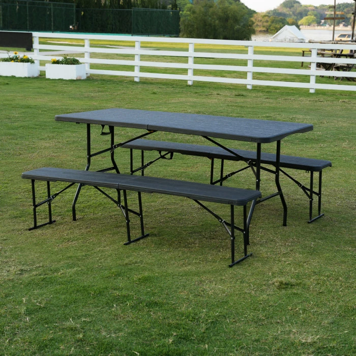 Скамейка раскладная NILS CAMP NC3404, 183 х 28 х 43 см, черная