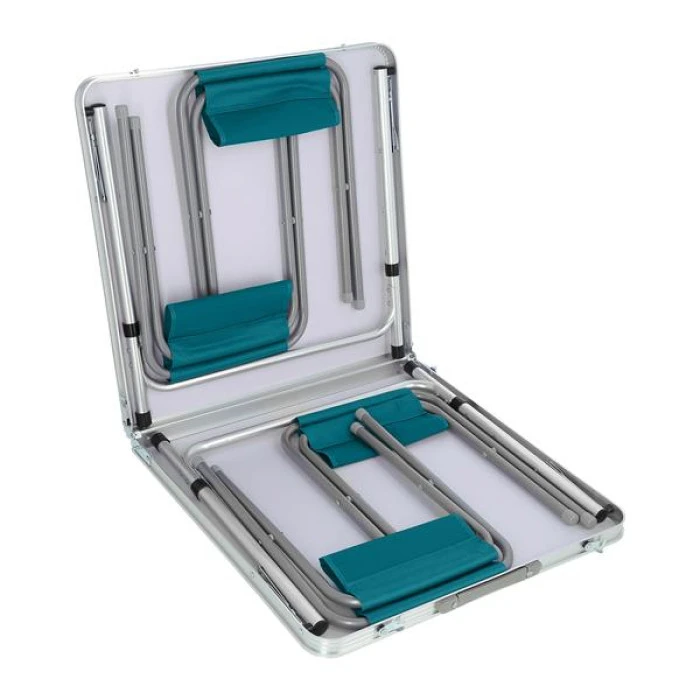 Стол раскладной NILS CAMP NC1633 с 4 стульями, синий