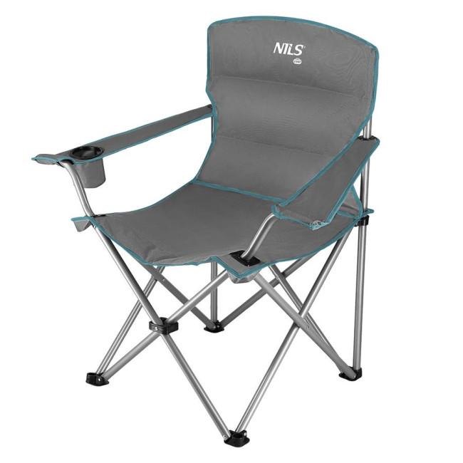 Крісло для кемпінгу NILS CAMP NC3079, сіро-зелене