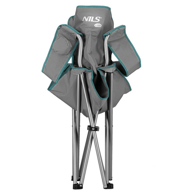 Крісло для кемпінгу NILS CAMP NC3079, сіро-зелене