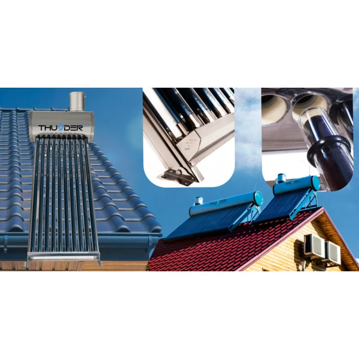 Солнечный коллектор безнапорный THUNDER с баком 100л.