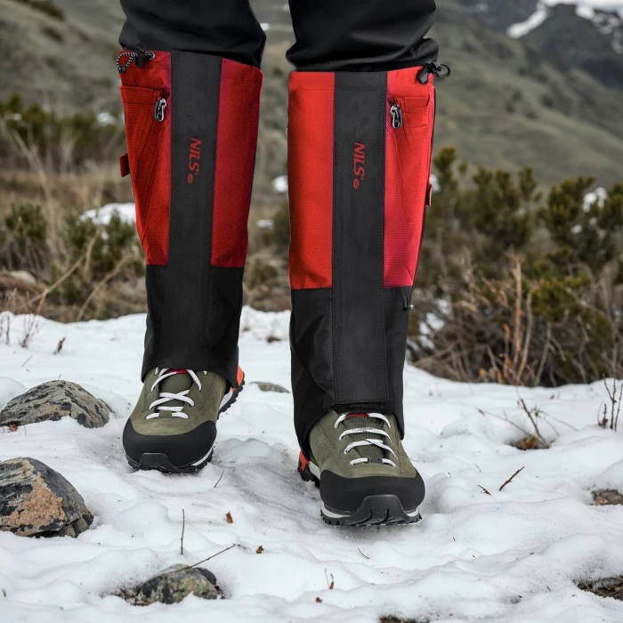 Гамаші туристичні NILS CAMP NC17112, чорно-червоні