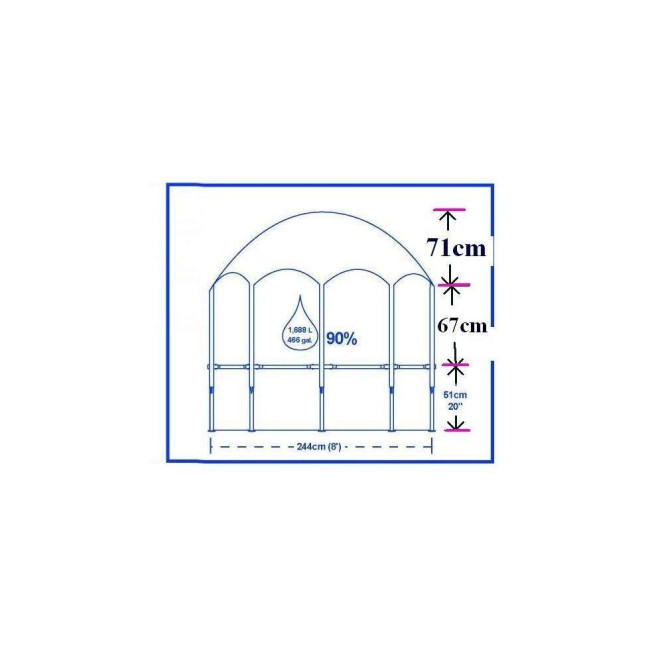 Бассейн каркасный детский Steel Pro Frame Pool Bestway 56432 244x51 см