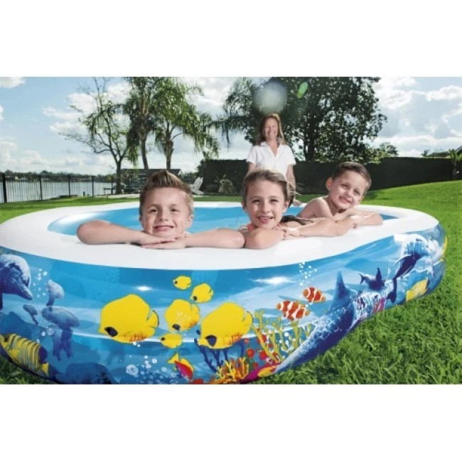 Бассейн надувной детский Sea Depths Bestway 262х157х46 см