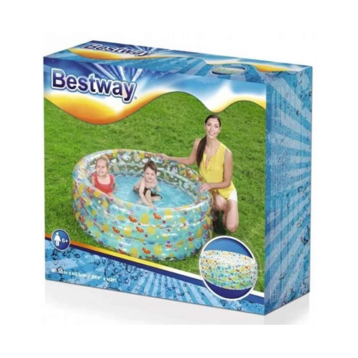 Басейн надувний дитячий Тропічні фрукти Bestway 51045 150x53 см