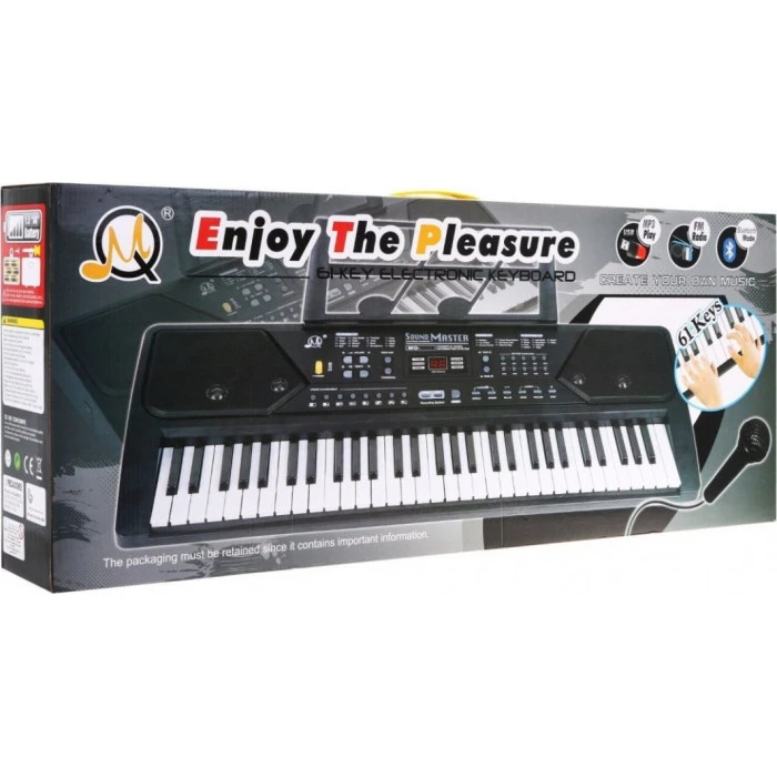 Детский синтезатор 5+ Подставка для нот Микрофон Радио