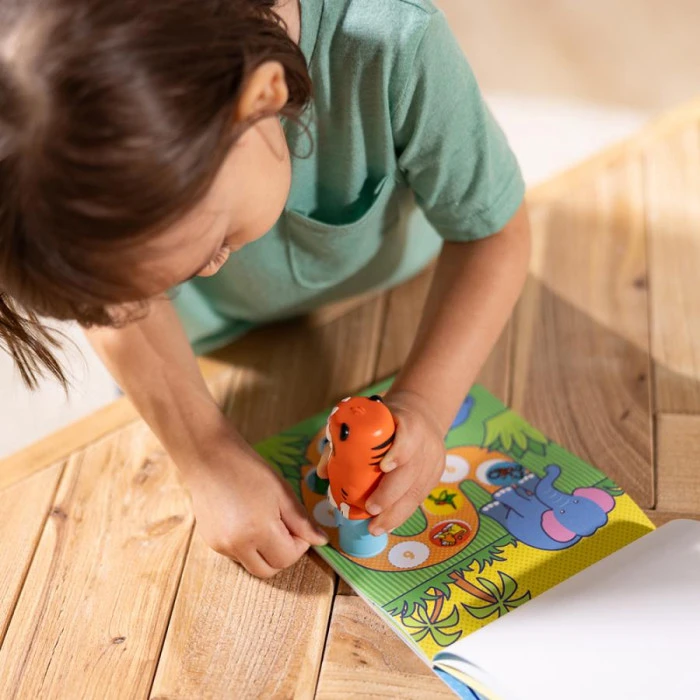 Детский блокнот и штамп Spin Master С наклейками Тигренок Melissa and Doug. Sticker WOW