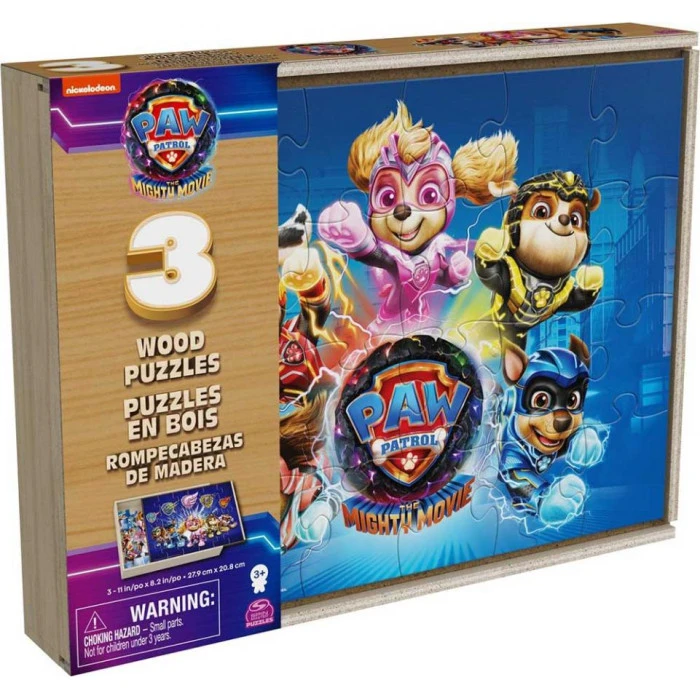 Пазл дерев’яний Spin Master "Щенячий патруль 2" 3в1, 21 х 28 см, 72 ел.
