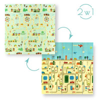 Детский раскладной коврик CITY 195x180CM NILS FUN MD04