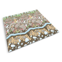 Коврик раскладной детский 200 x 180 x 1 см Nukido NK-340 Океан-Земля