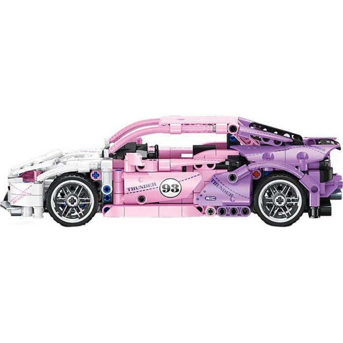 Детский конструктор Pink Sports Car Blocks 652 эл.