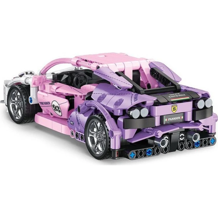 Детский конструктор Pink Sports Car Blocks 652 эл.