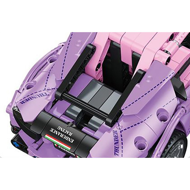 Детский конструктор Pink Sports Car Blocks 652 эл.
