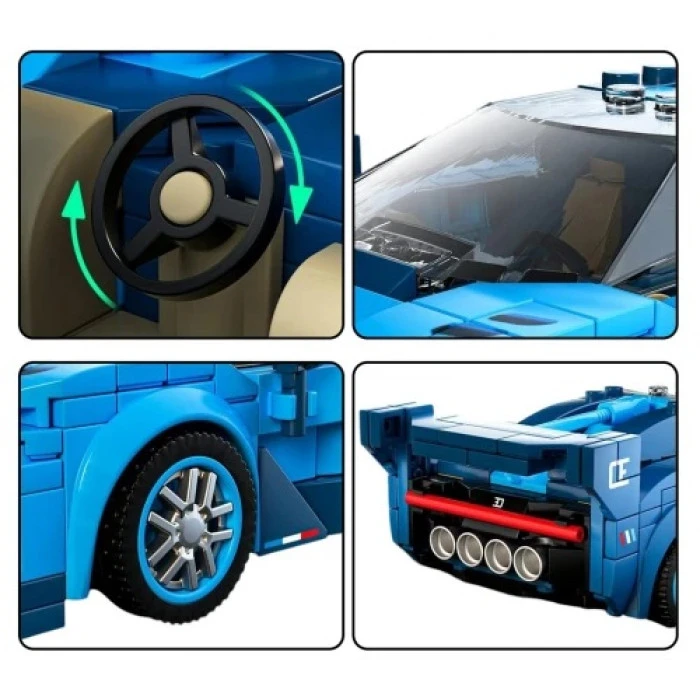 Детский конструктор Спортивный автомобильный 336 эл. Синий ZKL.27001