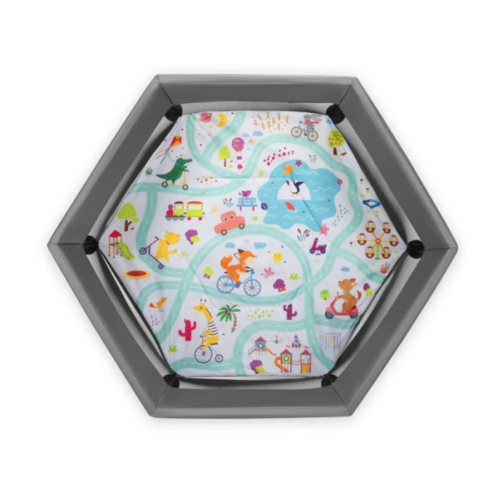 Манеж Lionelo ROEL GREY MULTICOLOR