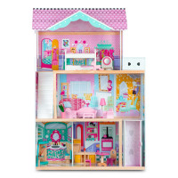 Домик для кукол деревянный с лифтом и LED лампой.