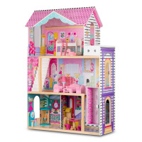 Домик для кукол деревянный с лифтом и LED лампой.