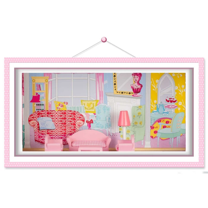 Домик для кукол деревянный с лифтом и LED лампой.