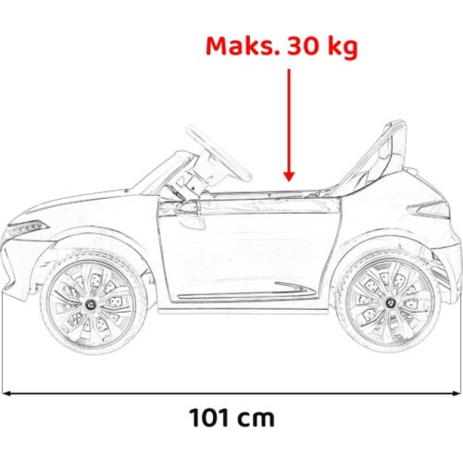 Детская аккумуляторная машинка Mercedes Benz AMG EQA Черная