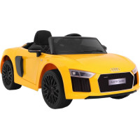 Детская аккумуляторная машинка Audi R8 Spyder Желтая