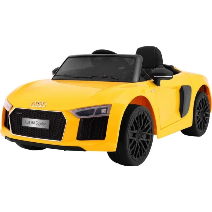 Детская аккумуляторная машинка Audi R8 Spyder Желтая