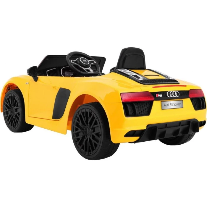 Детская аккумуляторная машинка Audi R8 Spyder Желтая