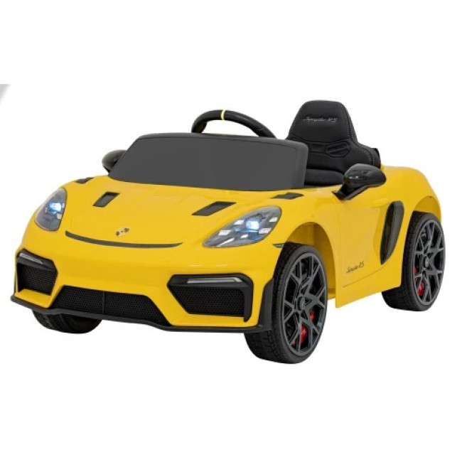 Детская аккумуляторная машинка Porsche 718 Желтая