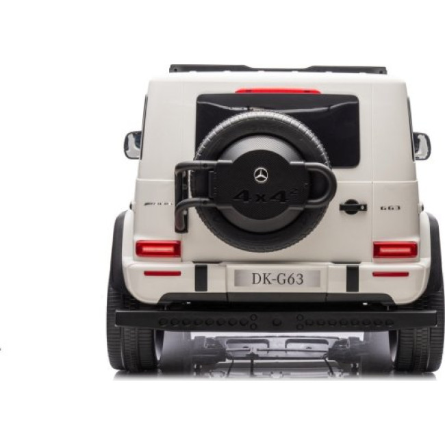 Детская аккумуляторная машинка Mercedes Benz G63 AMG XXL Белая