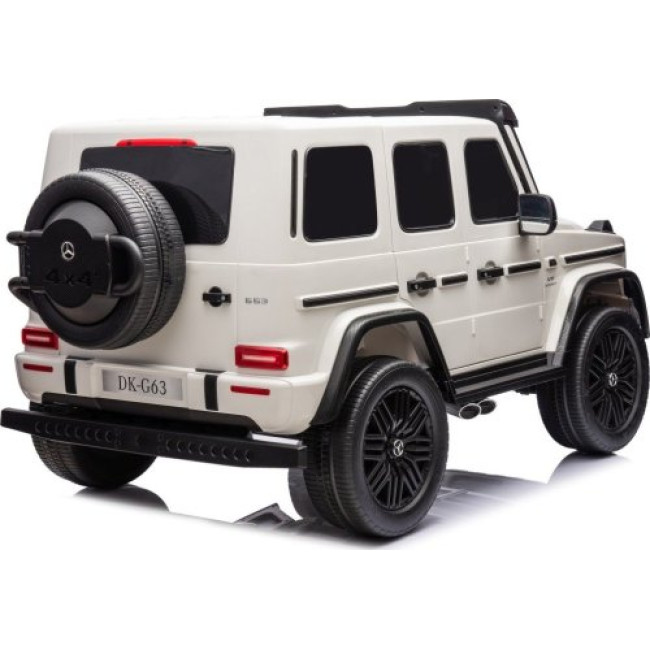 Детская аккумуляторная машинка Mercedes Benz G63 AMG XXL Белая