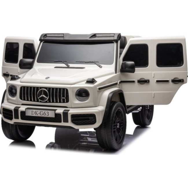 Детская аккумуляторная машинка Mercedes Benz G63 AMG XXL Белая