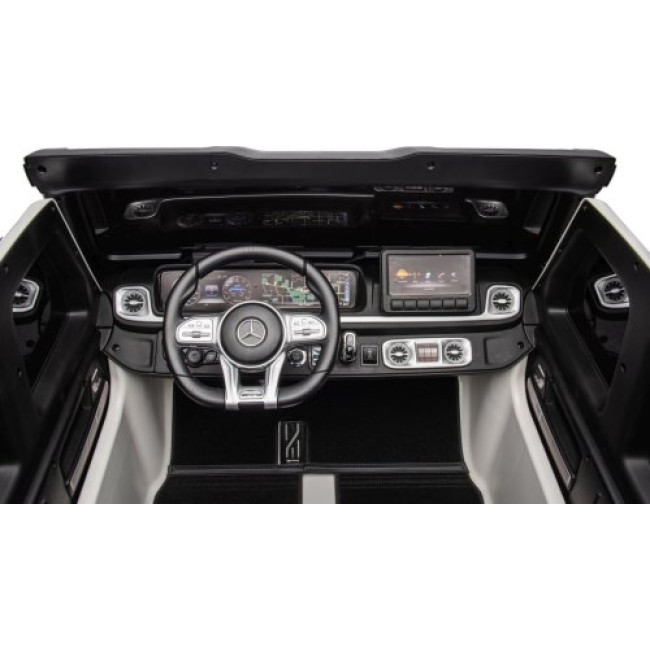 Детская аккумуляторная машинка Mercedes Benz G63 AMG XXL Белая