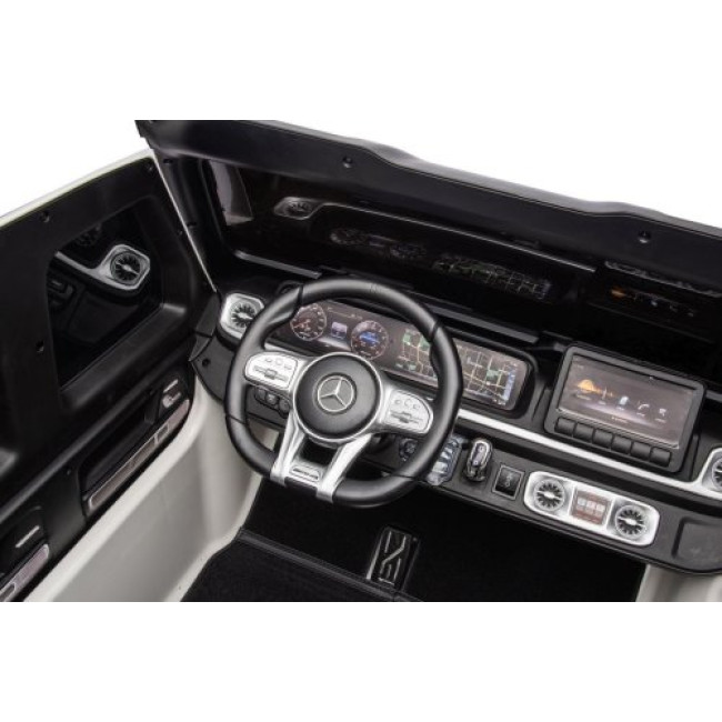 Детская аккумуляторная машинка Mercedes Benz G63 AMG XXL Белая