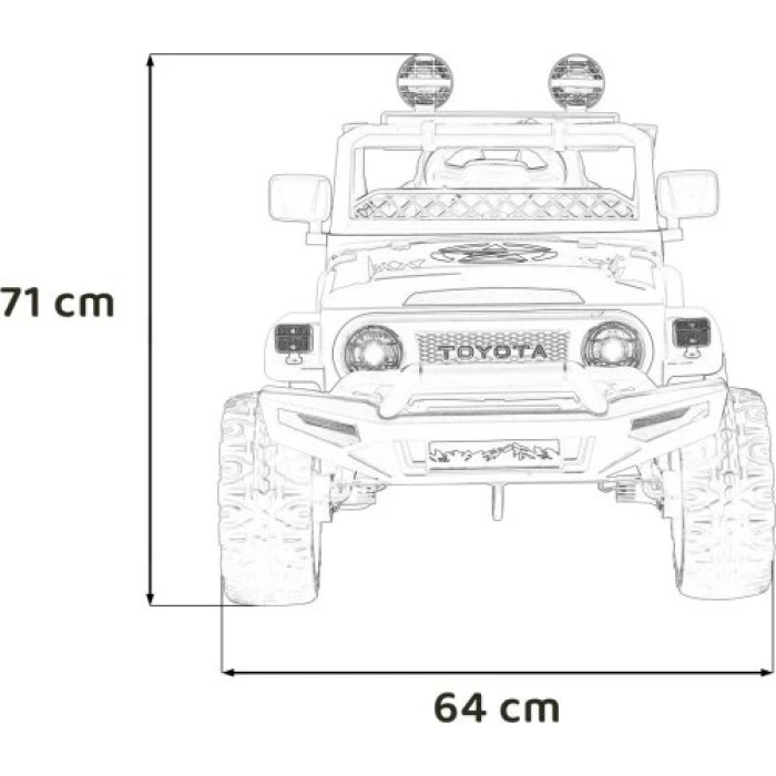 Дитяча акумуляторна машинка Toyota FJ Cruiser Біла