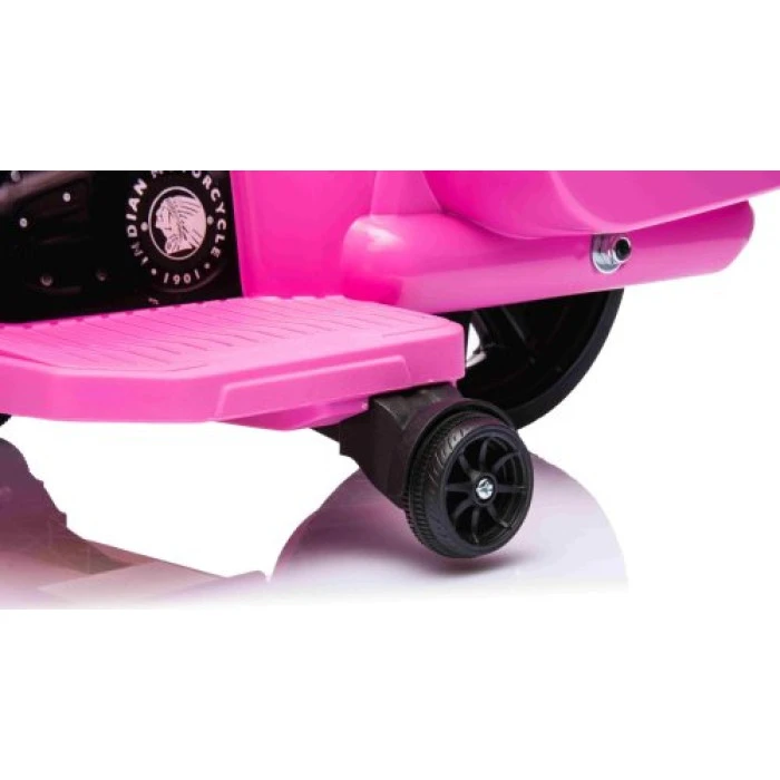 Дитячий акумуляторний мотоцикл Чоппер INDIAN Рожевий