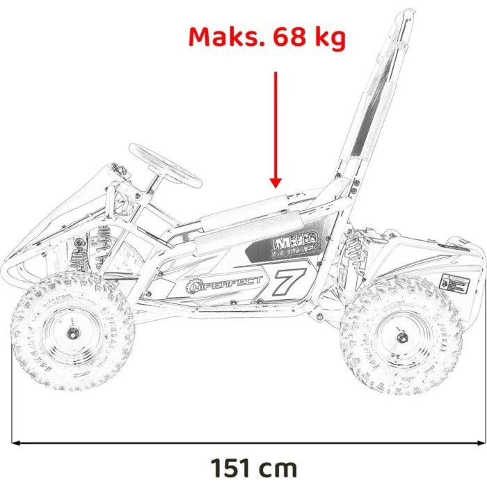 Дитячий акумуляторний картинг MUD MONSTER Зелений