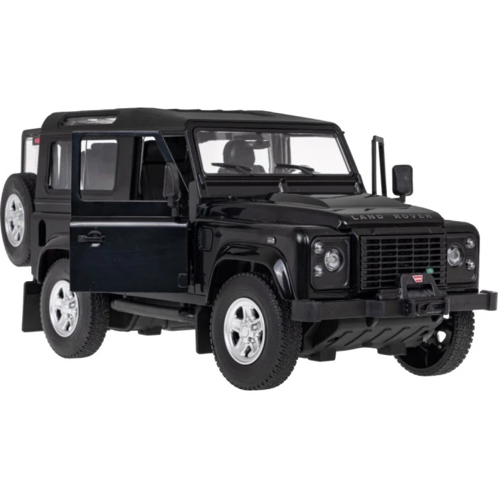 Land Rover Defender черный RASTAR модель 1:14+Пульт 2,4 ГГц+Ручное открывание дверей