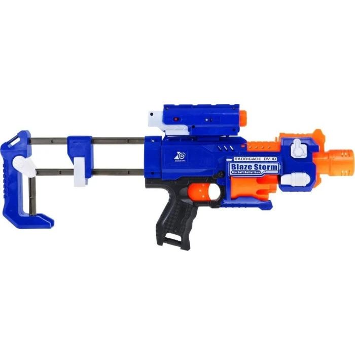 Детское ружье 8+ Blaze Storm + 20 пенопластовых шаров + Лазерный прицел + Пример