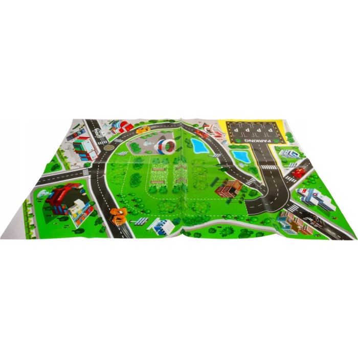 Детская автостоянка 3+ Вертолетная площадка + коврик ZPG.660-S09