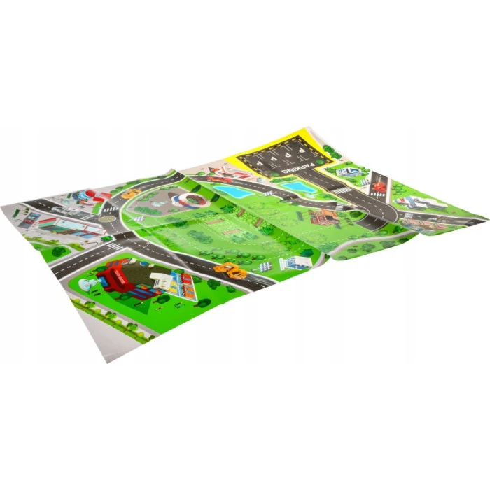 Детская автостоянка 3+ Вертолетная площадка + коврик ZPG.660-S09