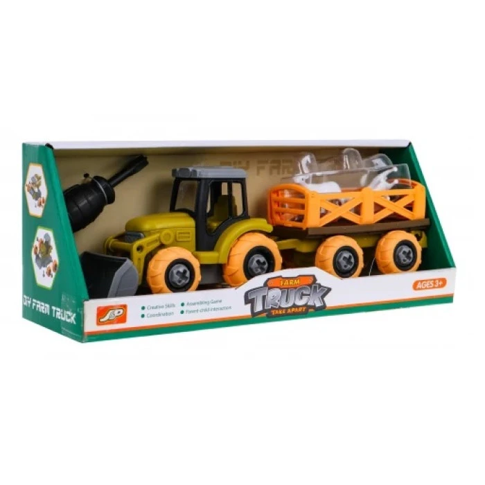 Детский трактор с ковшом и прицепом Ramiz ZAU.8802