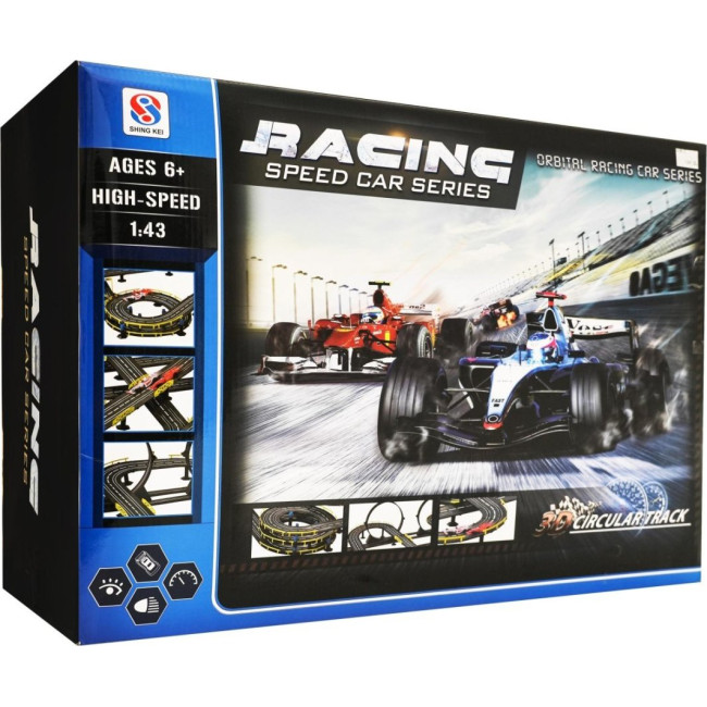 Детская гоночная трасса с автомобилями на дистанционном управлении 1:43 Mega