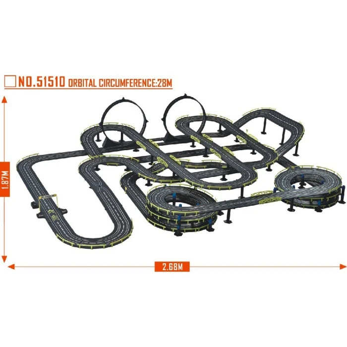 Дитяча гоночна траса з автомобілями на дистанційному керуванні 1:43 Mega