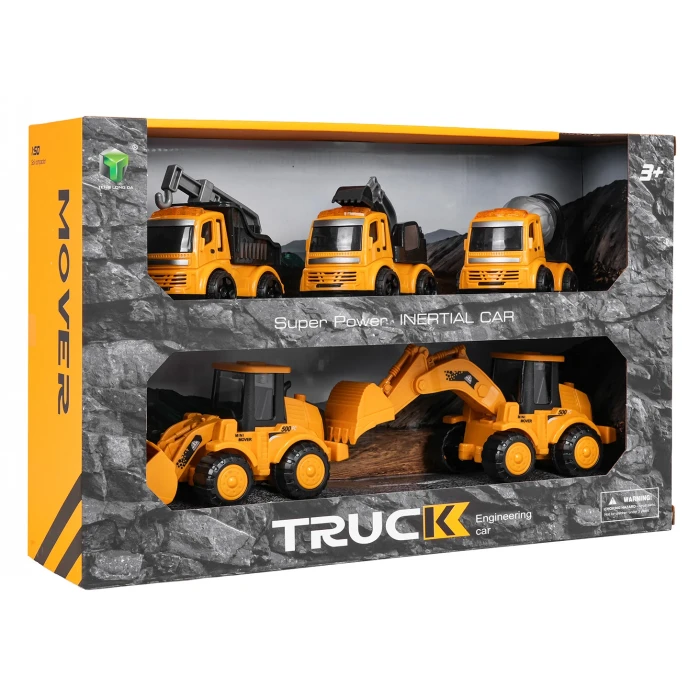 Дитячі будівельні машинки Ramiz 2621-3, жовто-чорні