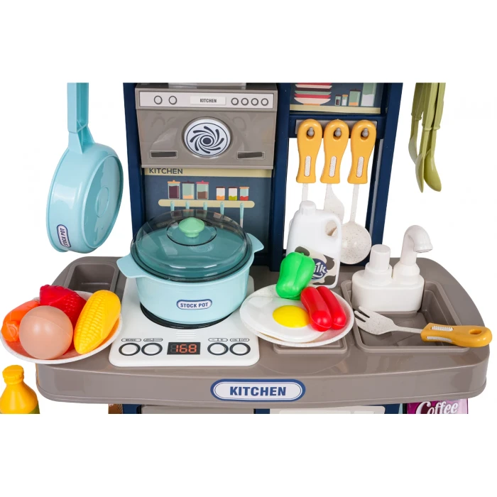 Дитяча кухня з функцією світла, звуку та аксесуарами Ramiz ZDZ.BD8022 38 ел. блакитна