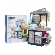Дитяча кухня з функцією світла, звуку та аксесуарами Ramiz ZDZ.BD8022 38 ел. блакитна