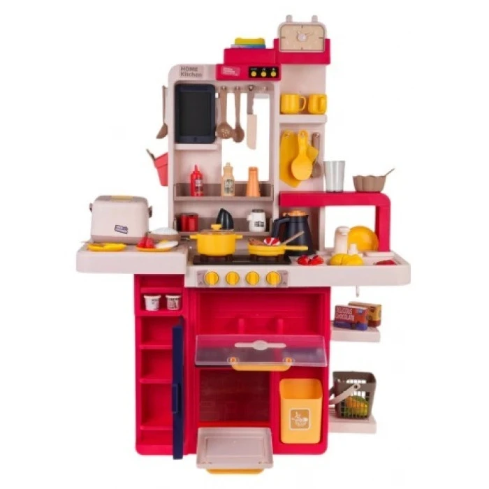 Детская кухня с функцией света, звука и воды 80 шт. Красный