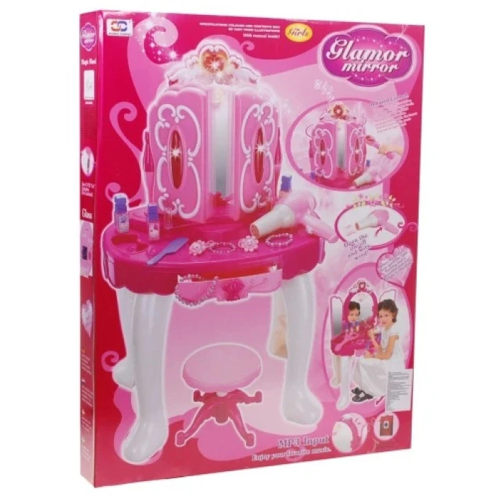 Детский туалетный столик RAMIZ с аксессуарами, розовый