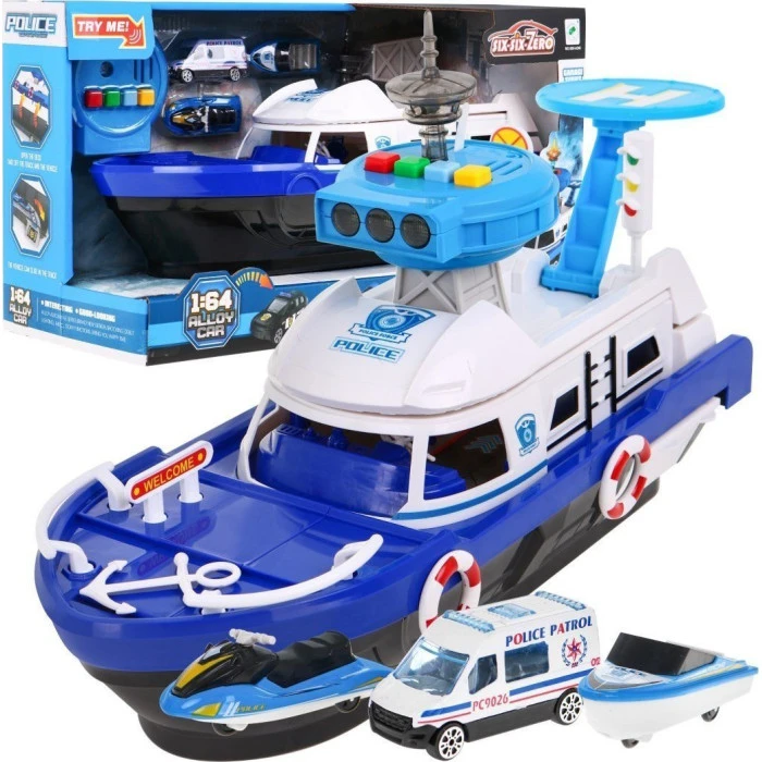 Интерактивный полицейский катер 2 в 1 для детей 3+